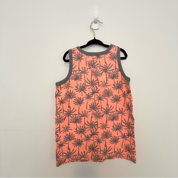 Sporto Kids Tank Top - Coral and Gray Palm Design - Picture 2 of 3